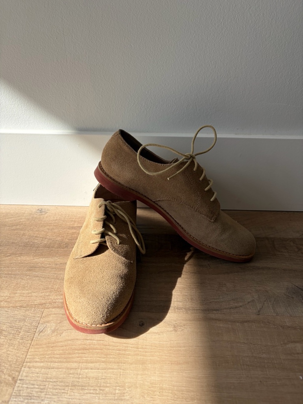 G.H. Bass & Co. Women's Suede Oxfords in Tan